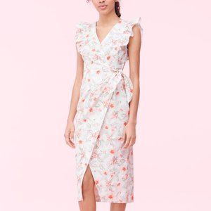 Rebecca Taylor Kamea Fleur Linen Wrap Dress Size 2